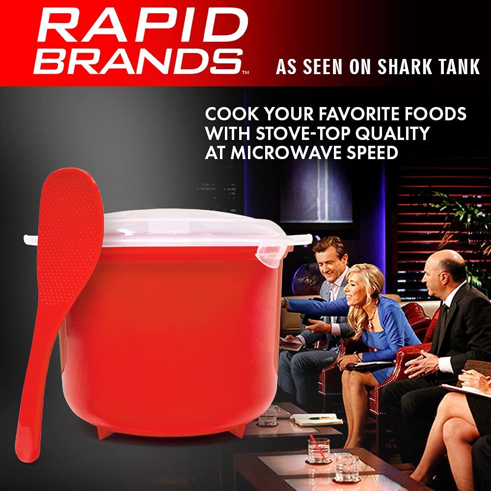 Handy Gourmet FAM-6216 2 Tier Microwave Steamer Red