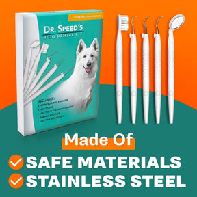 Dr. Speed’s Dog Dental Kit 7-Piece, Home Pet Cleaning & Care - Rapid Brands