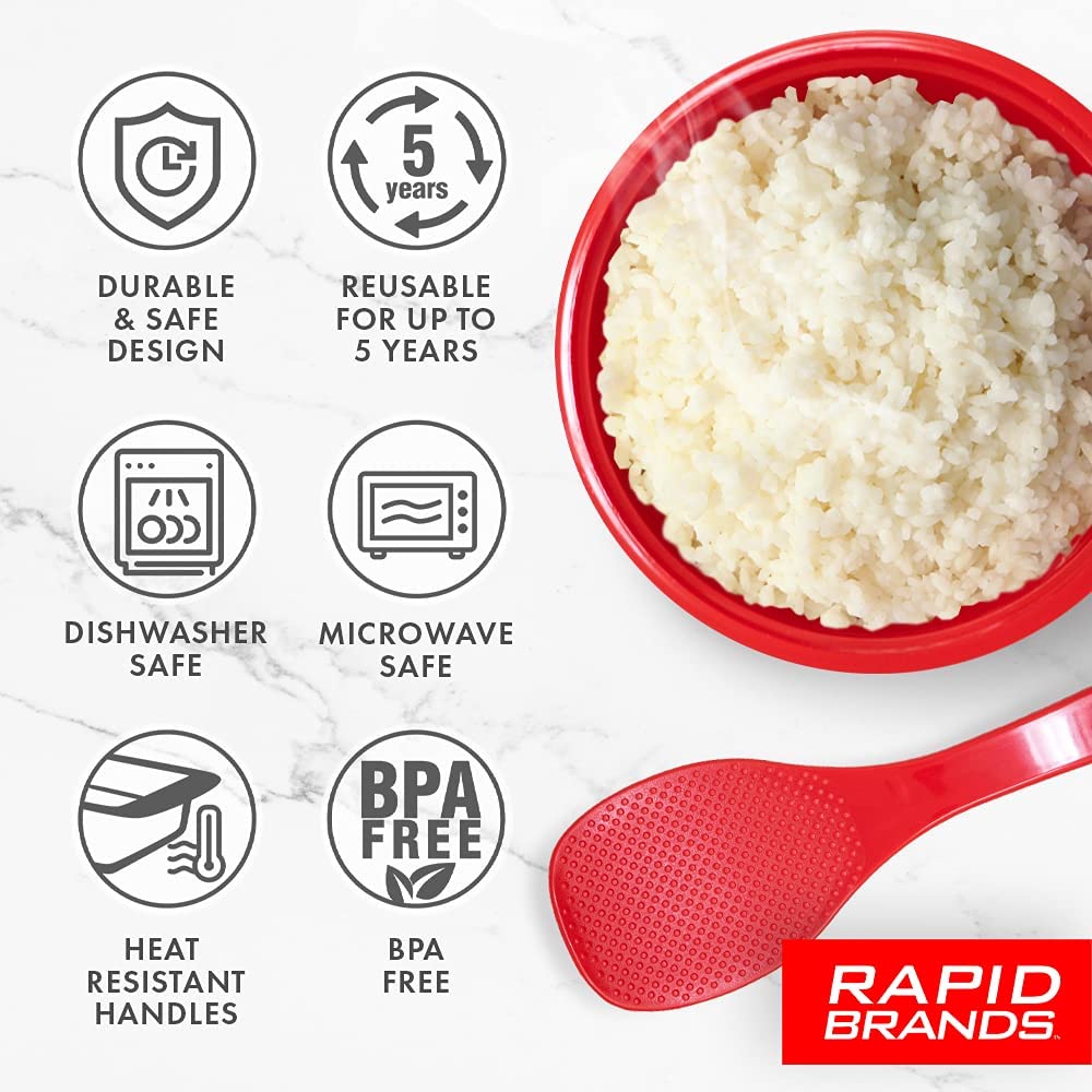 Rice & Veggie Steamer Cooker Microwave Fresh & Frozen Vegetables - Rapid Brands