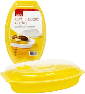 Corn & Potato Cooker Microwave Fresh & Frozen Vegetables in Less Than 5 Minutes - Rapid Brands