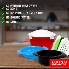 4 Piece Combo Microwave Cookware Set - Rapid Brands