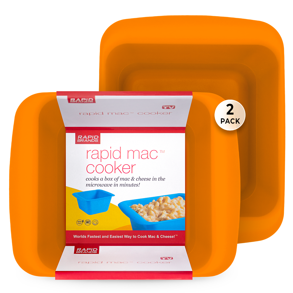 2 Piece Mac Cooker,  Microwave Macaroni & Cheese in 5 Minutes - Rapid Brands